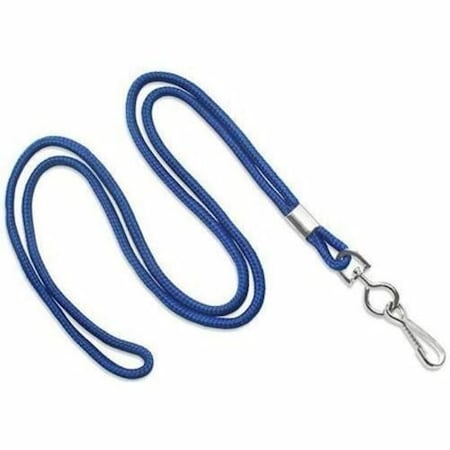 Brady LANYARD STANDARD, ROYAL BLUE, ROUND WOVEN LANYARD W/NICKEL PLATED STEEL SWIVEL HOOK 2135-3002