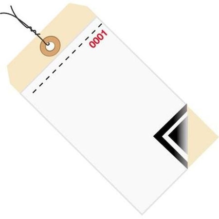 Box Packaging 3 Part Carbon Inv. Tag 0-499 Pre WiredNo 8 6-1/4L x 3-1/8W 500/Pk G17503