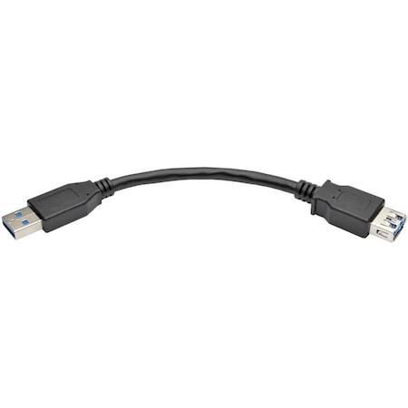 Tripp Lite USB 3.0 SuperSpeed Type-A Extension Cable M/F 6" Black 5Gbps U324-06N-BK