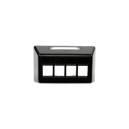 Hubbell 4-Port Fiber Patch Panel, Black FP4BBK