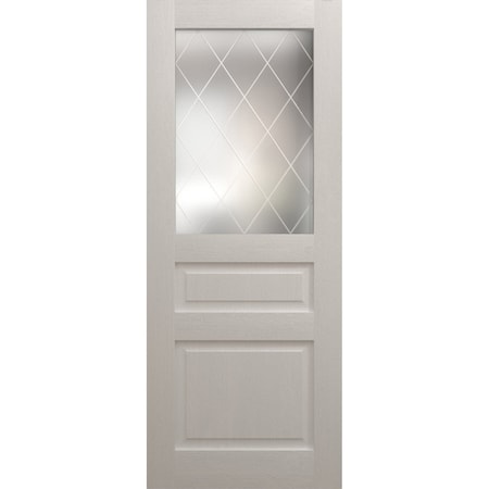 Sartodoors Slab Door Panel 32 x 84 inches, Ego 5011 Painted White Oak, Wood Veneer Doors, Pocket Closet Slid EGO5011S-PWO-3284