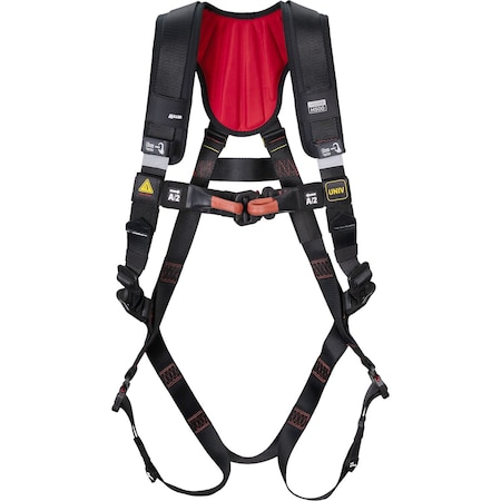 Miller Arc Flash Full-Body Safety Harness, w/5 Points of Adjustment, w/Dielectric Back D-Ring, and Quick-Conn H5AFC2S3