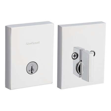 Kwikset Residential Deadbolts Single Cylinder Reversible Bright Chrome 258RCT-26S.STRKP