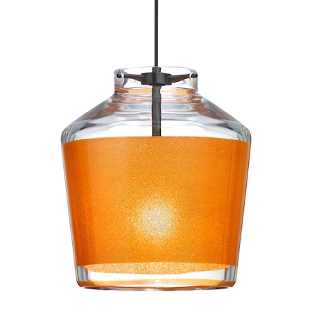Besa Lighting Besa Pica 6 Pendant, Gold Sand, Black Finish, 1x 50W MAX GY6.35 Base 1XT-PIC6GD-BK