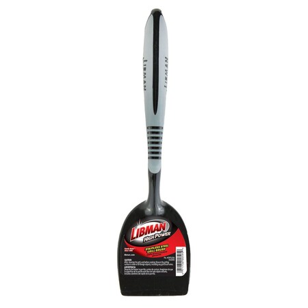 Libman Commercial Grill Brush, Short Handle, SS, Black 595
