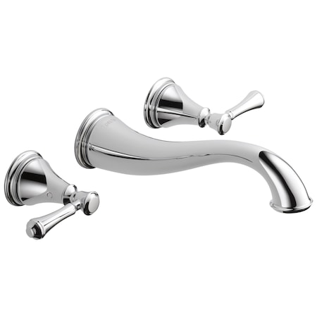 Delta 3-hole 8" wall installation Hole Wall-Mount Lavatory Faucet, Chrome T3597LF-WL