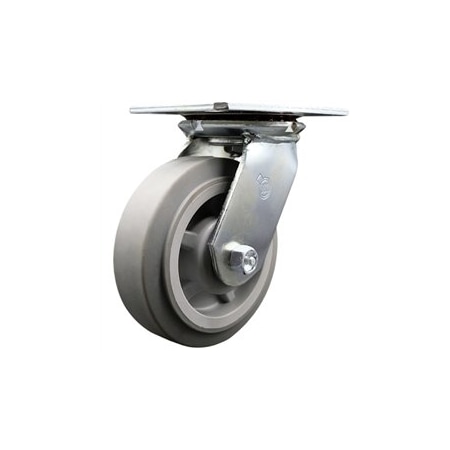 Service Caster 6 Inch Heavy Duty Top Plate Thermoplastic Swivel Caster with Roller Bearing SCC SCC-35S620-TPRRF