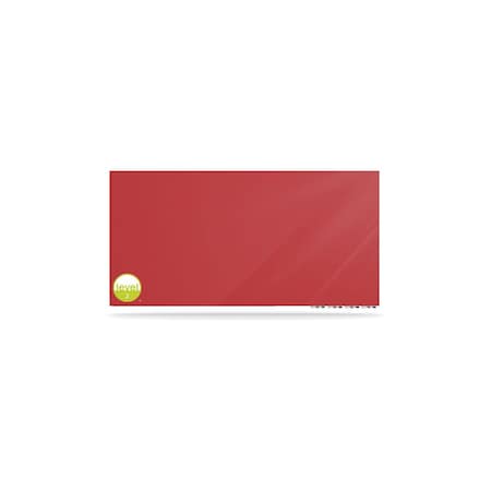 Ghent Aria Low Profile Glassboard, Magnetic, 3'H x 6'W, Horizontal, Rose ARIASM36RS