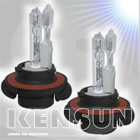 Kensun HID Xenon Lo-Hi Halogen 10000K 55W AC Bulbs, Light Blue KE316414