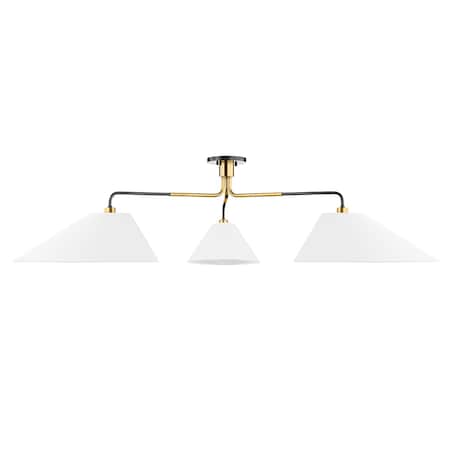 Hudson Valley Lighting Kelly Behun X Duo 3 Light Semi Flush 72 In. Aged Old Bronze KBS1751803-AOB