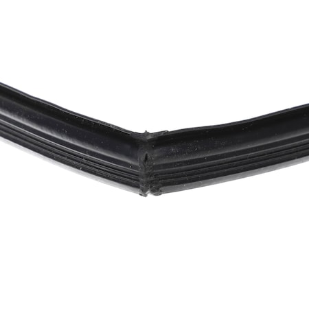 Food Warming Equipment Door Gasket, 3-Sided, Push-In, 60in x 20in, Black, Silicone GSKT-D-60-000X20-000