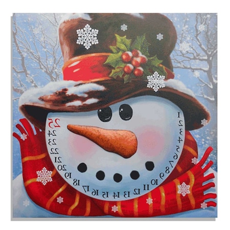 Homeroots Count Down to Christmas - Snowman Canvas Wrapped Canvas Print Wall Art 505485