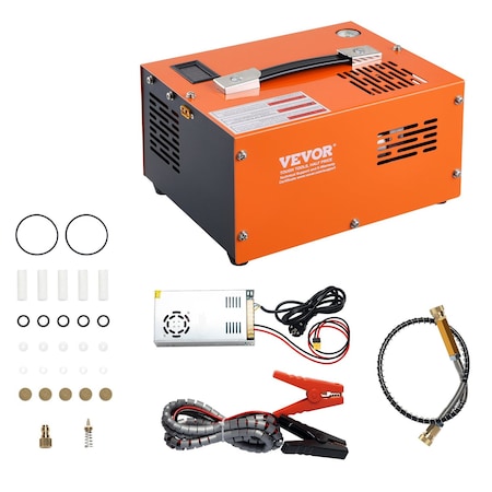 Vevor PCP Air Compressor 4500PSI External Converter DC12V & AC115V Manual Stop SS-PAC01A