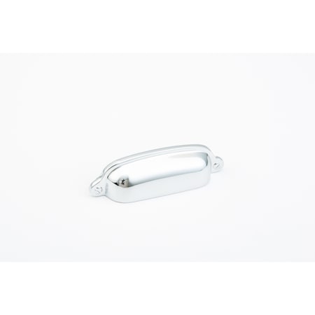Schaub 3in Center to Center Country Cup Pull Polished Chrome Finish 743-26