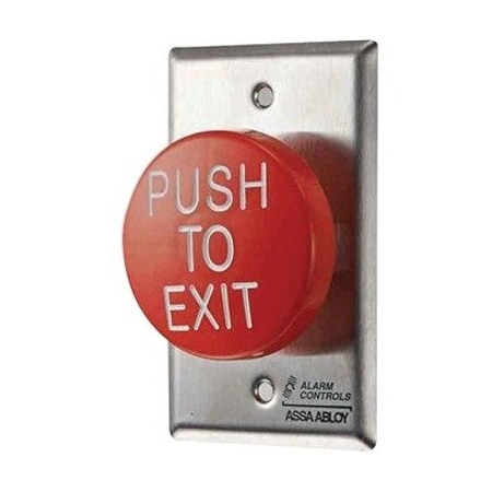 Alarm Controls Push Button, 2-1/4 in. D, w/Face Plate TS-60