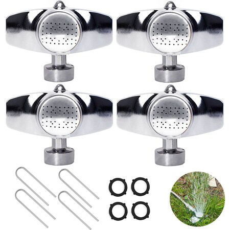 Morvat Metal Garden Sprinkler with Gentle Water Flow up to 30FT, 4PK MOR-FSPRINKLER-4PACK-A