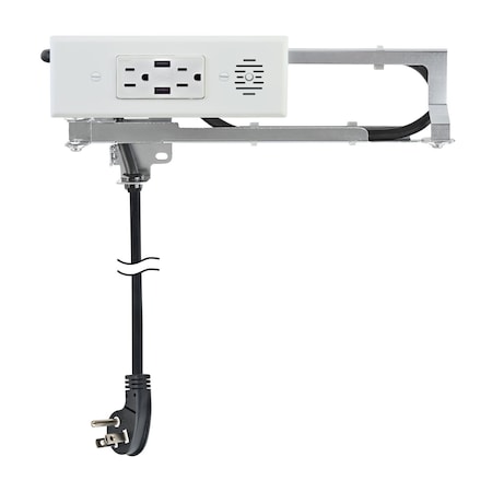 Docking Drawer Electrical Charging Outlet 2 AC 2 USB-A White 15 Amps for Drawers 1514-110W
