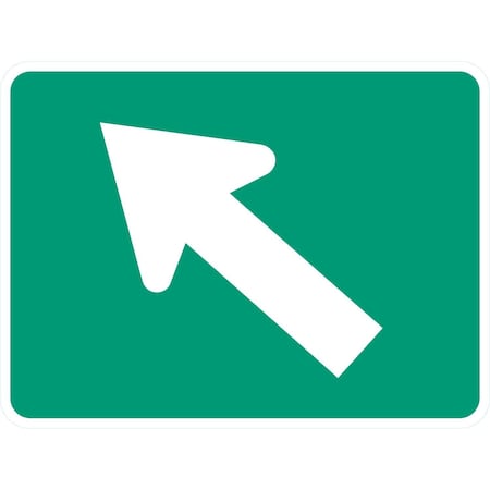 Lyle M7-4L, Left Advance Turn Arrow-45ft, 24x18, Engineer Grade, Green G-11960-EG_24x18