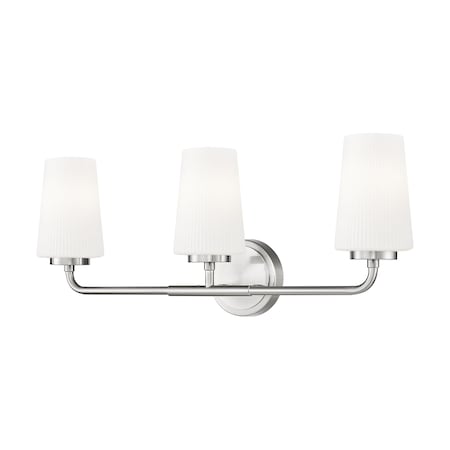 Z-Lite Montford 3-Light Vanity, 24 in W, Brushed Nickel 7005-3V-BN