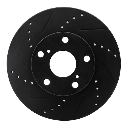 Dynamic Friction Co DFC Brake Rotor - Drilled and Slotted - Black 633-76133L