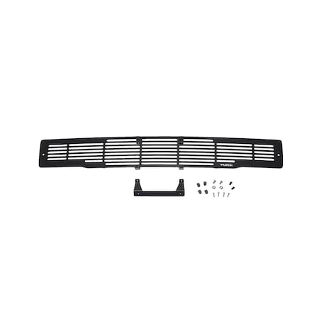 Putco Grill Insert, Horizontal Bar Style; Powder Coated; Black; Stainless 87160