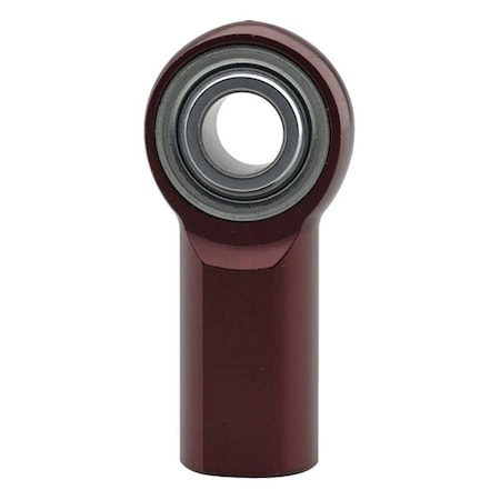 Newalthlete ALJF6 0.375 x 0.37-24 in. ALJF Series Female Aluminum Rod End, Hard Anodized Red - Right Hand NE3616393