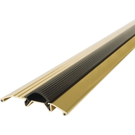 M-D Building Products Building Products 3-3/4''x3/4''x36'' Satin Nickel Aluminum & Vinyl Heavy-Duty Low-Profile Threshold 9043