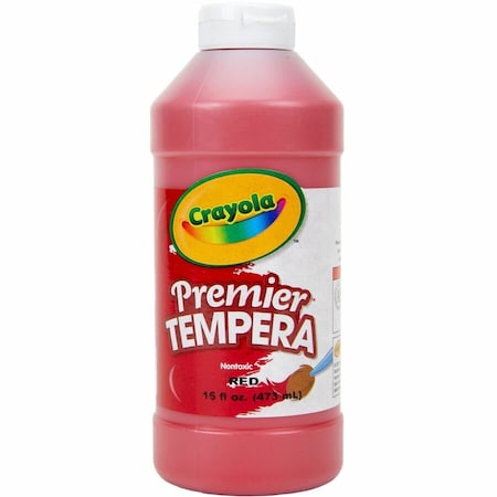 Crayola Premier Tempera Paint, 16 oz, Red, 3PK 54-1216-038