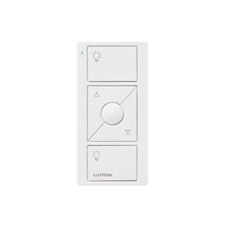 Lutron Wireless Remote Control, 3 Buttons, White PJ2-3BRL-GWH-L01