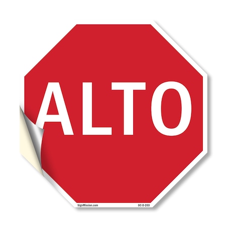 Signmission Alto, 10 Inch X 10 Inch, Vinyl Decal OC-D-10-203