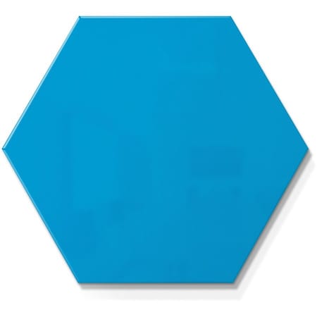 Ghent Hex LINK Powder-Coated Steel Whiteboard, Magnetic, 18'' x 21, Bright Blue HEXS1821BB