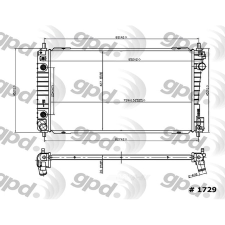 Global Parts Distributors Radiator 1729C