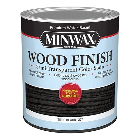 Minwax Wood Stain, 1 qt, True Black 108500000