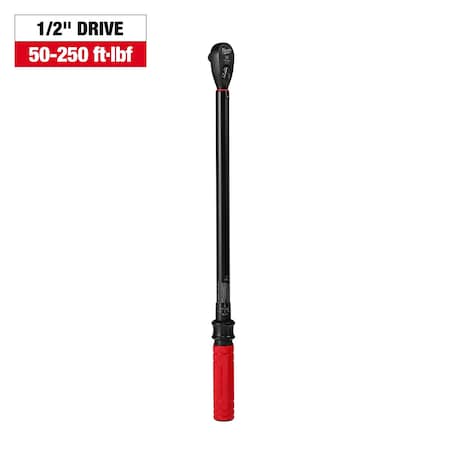 Milwaukee Tool Torque Wrench, 23 53/64 in L, Black; Red 48-22-9203