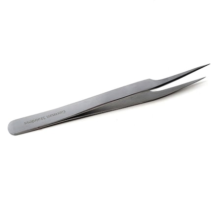 A2Z Scilab Tweezers, Offset Fine Point Tips 4.75 Inch Lab Forceps, Stainless Steel A2Z-ZR-JF-8
