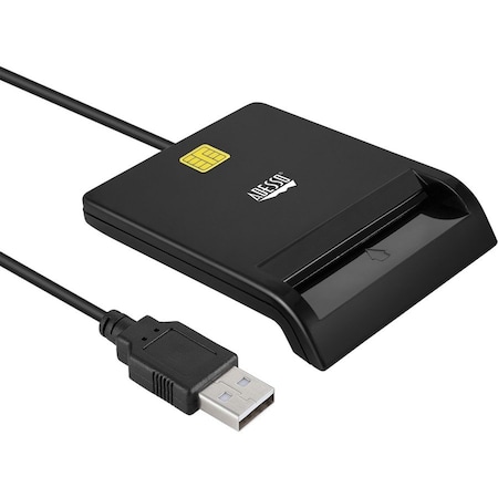 Adesso SCR-100 Smart Card Reader - Contact - Cable - USB 2.0 - TAA Compliant SCR100TAA