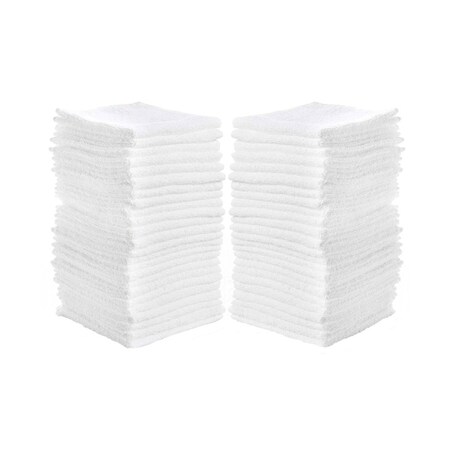 Bsl Bulk Economy Terry Cotton Washcloth 12in x 12in - 30 Dozen, 360PK 3115-30D