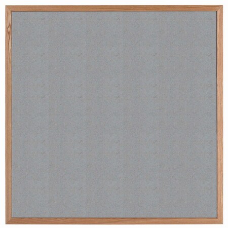 Aarco VIC Cork Bulletin Board w/ a Red Oak Frame w/ a Clear Lacquer Finish, Potato Skin 48''Hx48''W OW4848182
