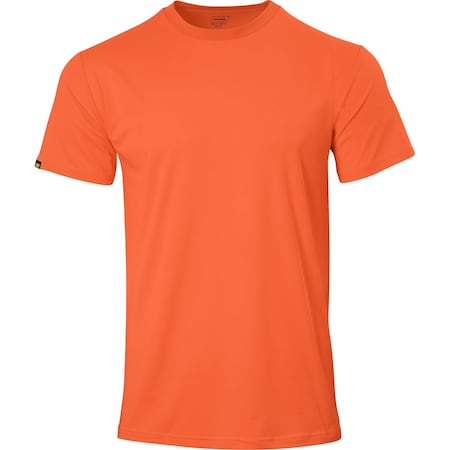 Ironwear Elastex Short Sleeve Crew Neck Moisture Wicking Shirt, Orange, Small 7130-O-SM
