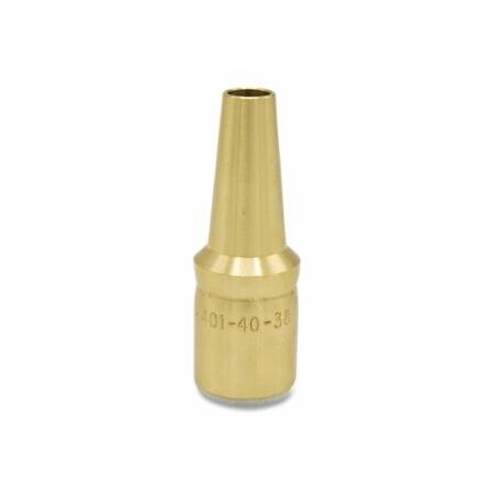 Bernard Air-Cooled Bore Nozzle, Standard-Duty, Slip-On, 3/8 in Bore, 1/16 in Recess, Tapered, Brass, 10PK 360-401-40-38