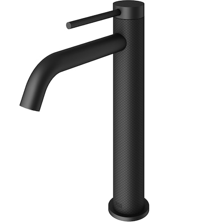 Vigo Lexington Single Handle Single-Hole Bathroom Vessel Faucet in Carbon Fiber and Matte Black VG03028MB