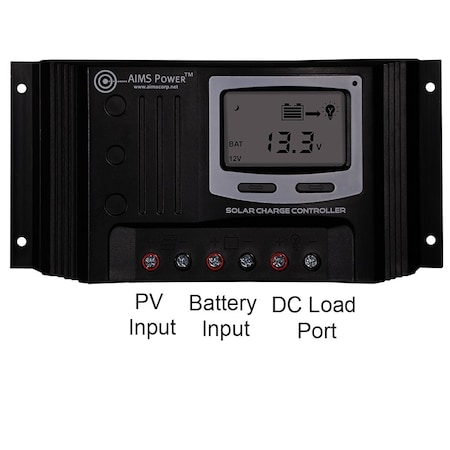 Aims Power 30 Amp Solar Charge Controller 12/24 Volt - Charges Lithium, Lead, Gel, AGM SCC30APWM