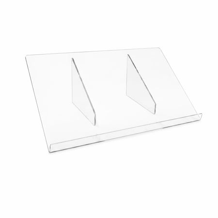 Azar Displays Acrylic Book Stand Holder, Clear Angled Reading Display, 18"W x 12"D x 5"H 515566