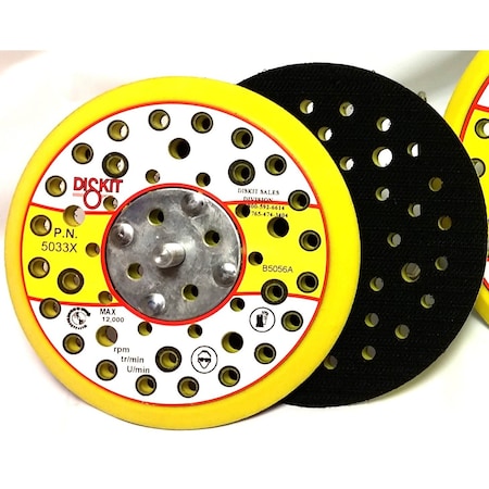 Diskit Gripit Abrasive Sanding Pad 5033X: Firm, 5", Hook, 44 Hole, Low Profile MADE IN USA 5033X