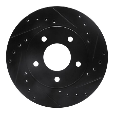 Dynamic Friction Co DFC Brake Rotor - Drilled and Slotted - Black 633-47019R
