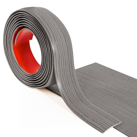 Wrightmaster 1.57 in. x 48 in. Waterproof Self-Adhesive Vinyl Transition Strip for Joining Floor Gaps, Gray ZR-17951GY01