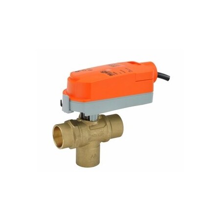 Belimo ZoneTight 0.75in 3 Way 4.6 Cv Sweat w/ Z3075QS-J+CQB24-3