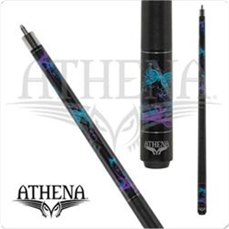 Athena Cues ATH44 18.0 18 oz Athena Teal & Purple Butterflies Pool Cue ATH44 18.0