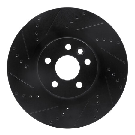 Dynamic Friction Co DFC Brake Rotor - Drilled and Slotted - Black 633-11025L