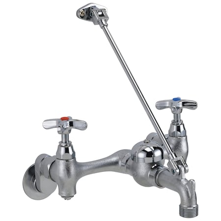 Delta Commercial 28C / T9 Two Handle 8 In Wallmount Service Sink Faucet In Chrome 28T9-AC